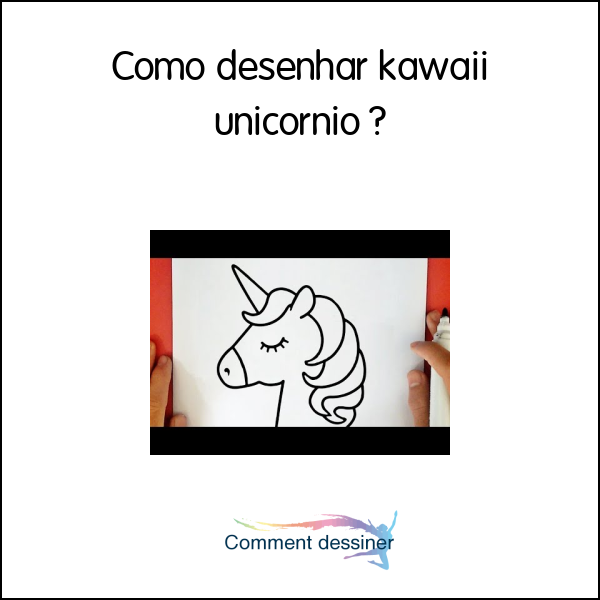 Como desenhar kawaii unicornio